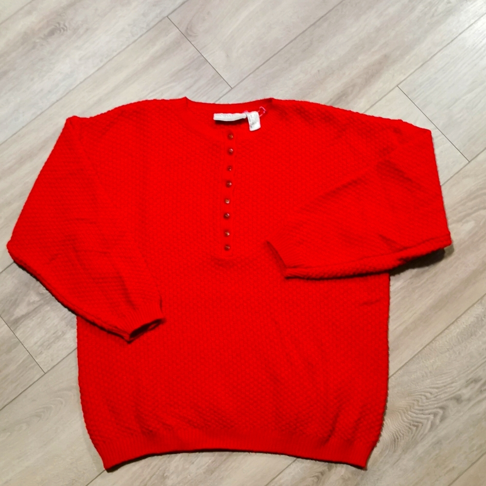 Vintage 90's Simpatico Acrylic Knit Pullover Red
